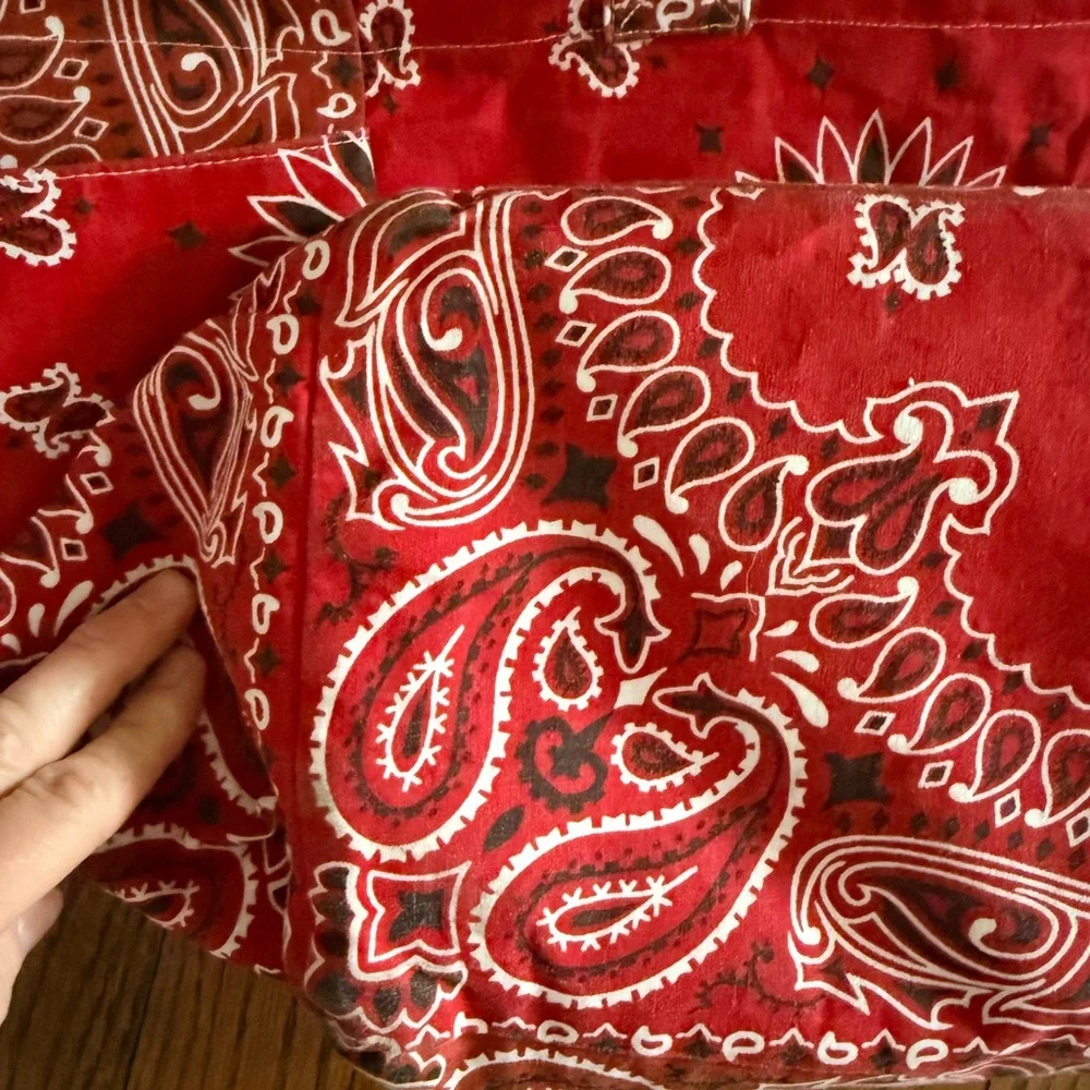 Call It By Your Name Red Bandana‎ Paisley Tote Bag